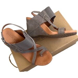 Like New Gentle Souls Leather Irwin Wedge Sandals